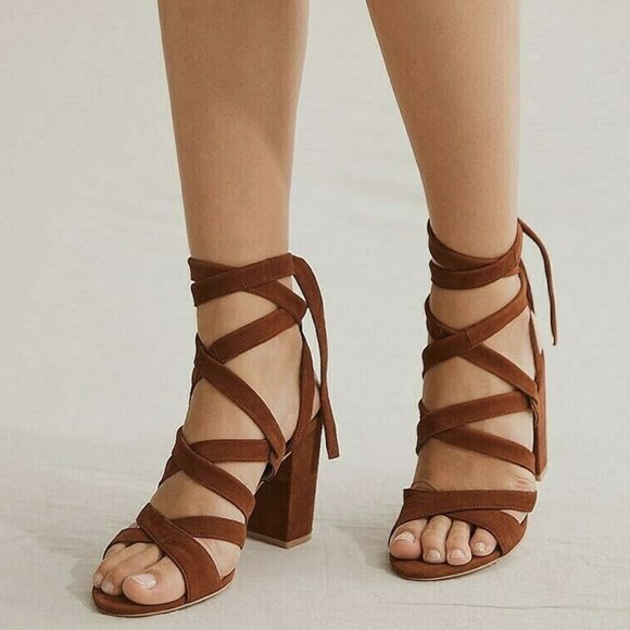 Country Road Shoes - SOLD Country Road Tan Suede Leather Heels Shoes Size 37